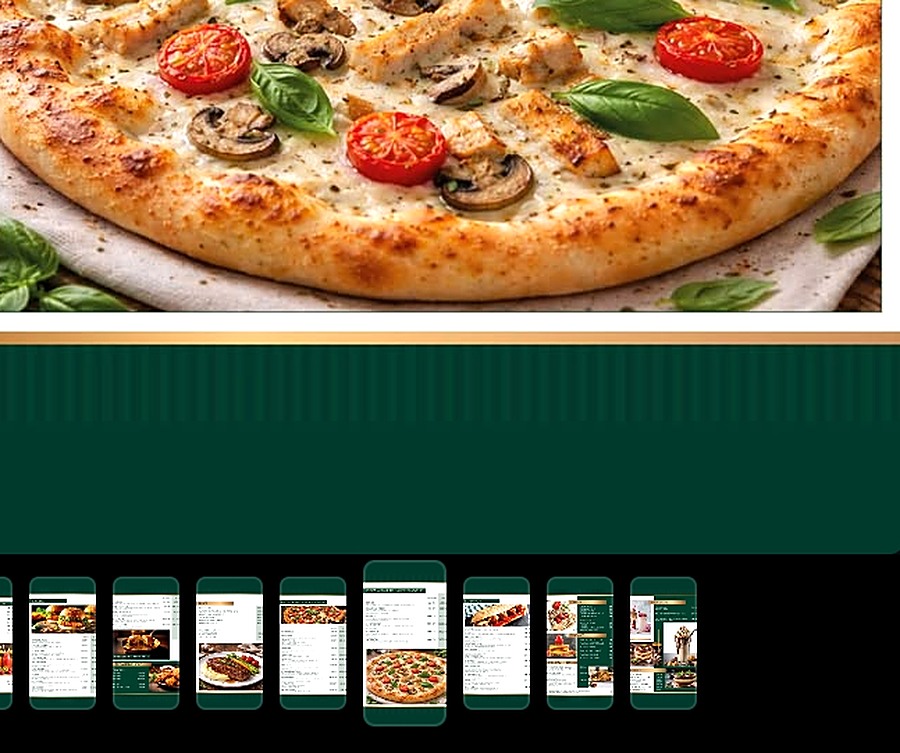 Pizza sauce blanche, poulet et champignons